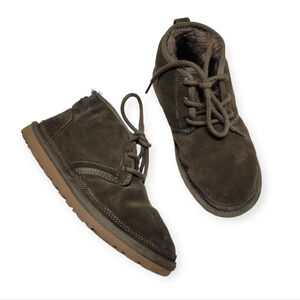 Ugg Neumel Lace Up Sheepskin Boots Size 7 Brown Olive